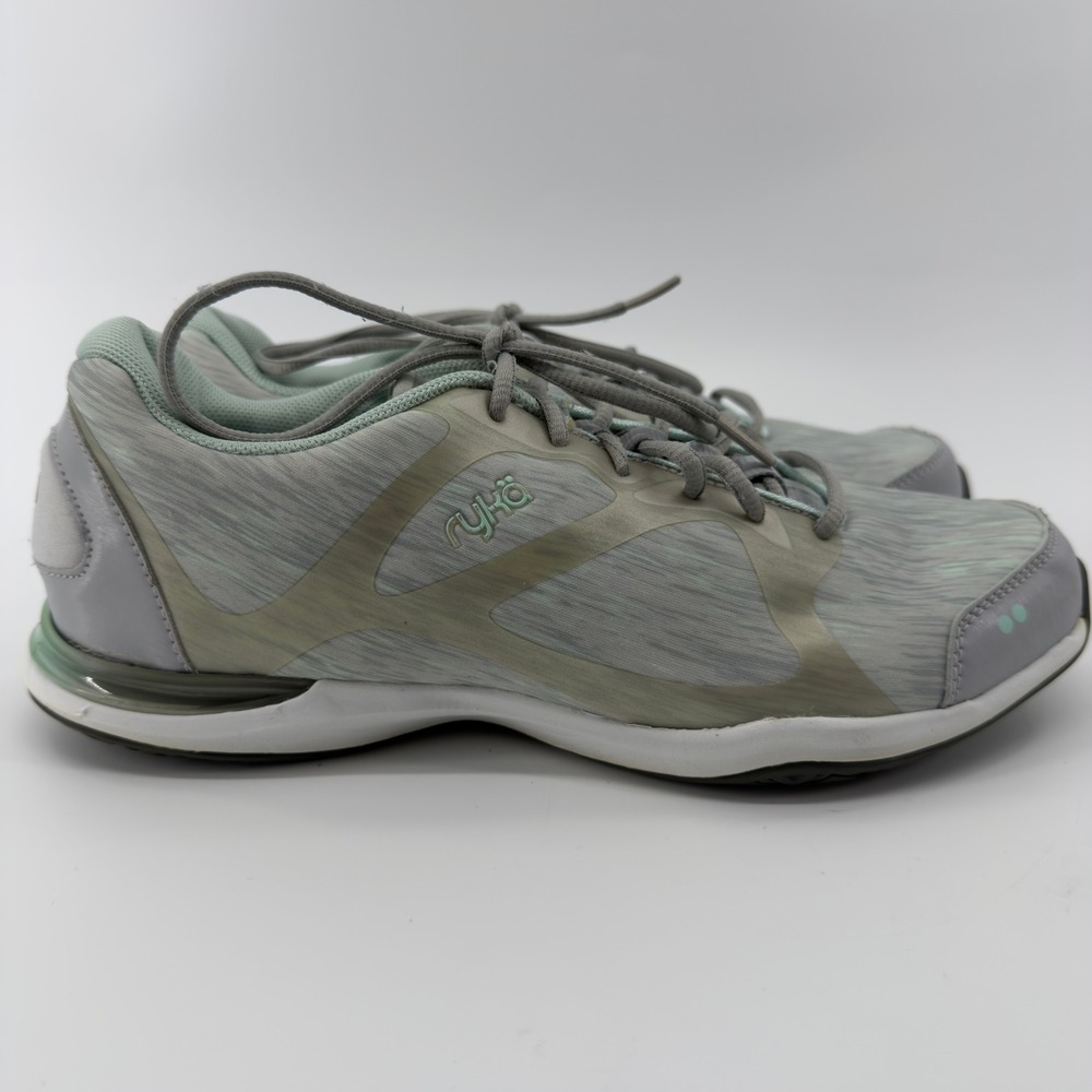 Ryka Influence Womens Training Shoes Grey Mint Green Sneakers Size 10M
